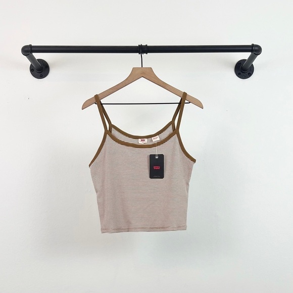 NWT Levi’s Takeout Striped Cropped Tank Top - Picture 4 of 6